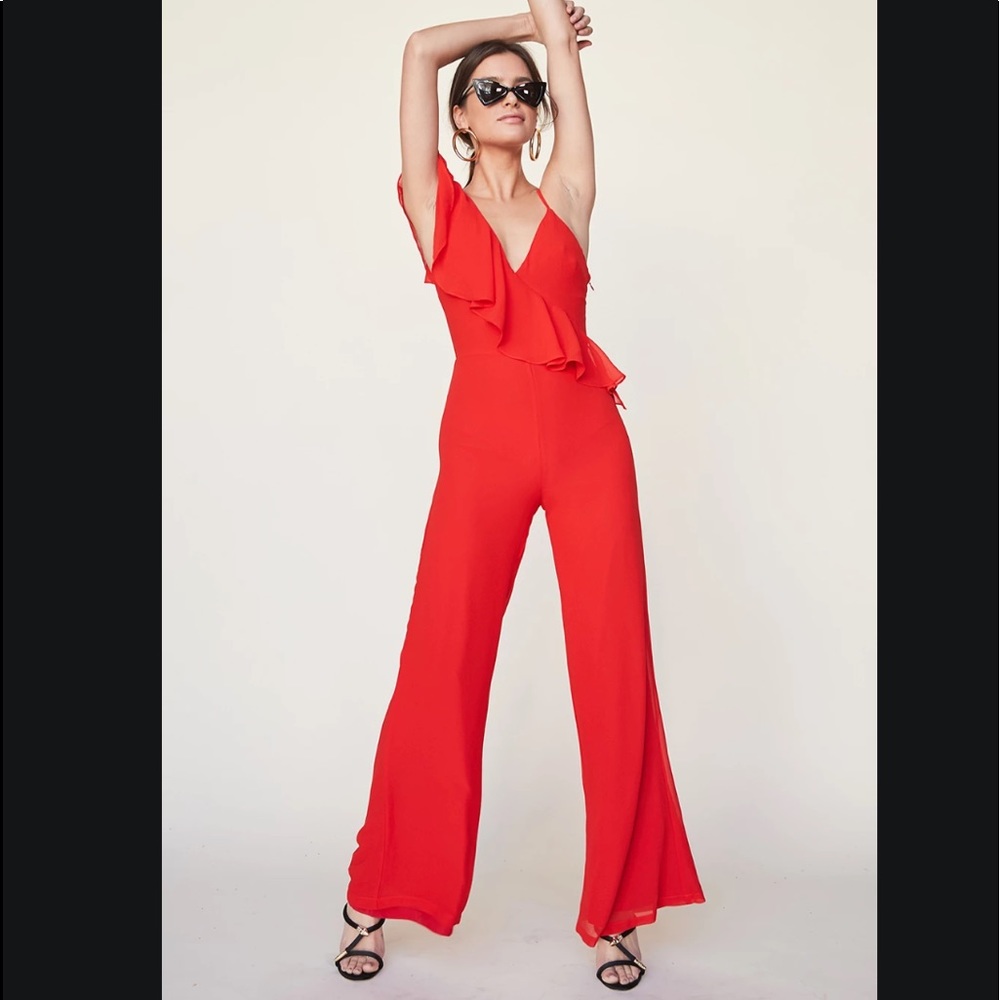 LPA Red Ruffle Jumpsuit 💃💃